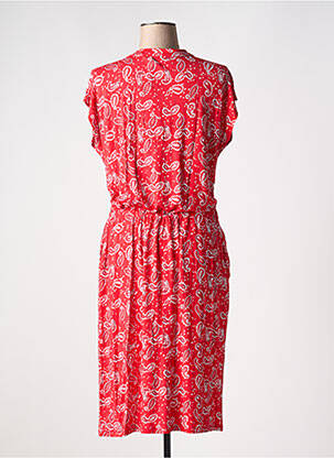 Robe mi-longue manches courtes manches courtes rouge YEST femme