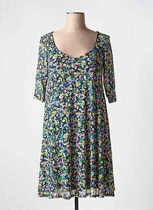 Robe courte coupe fluide manches courtes noir AN II VITO femme