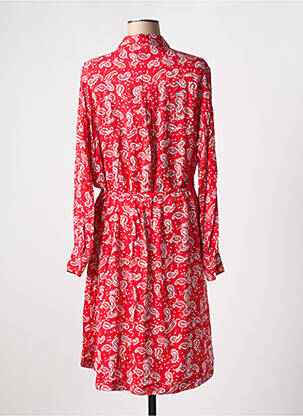 Robe mi-longue manches longues manches longues rouge YESTA femme