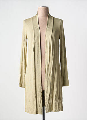 Gilet manches longues stretch vert BASIC BY YESTA femme