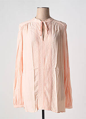 Blouse poignets boutonnés avec fente manches longues rose YESTA femme
