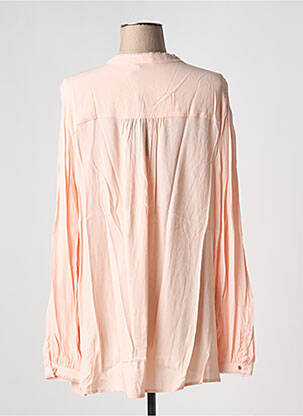Blouse poignets boutonnés avec fente manches longues rose YESTA femme