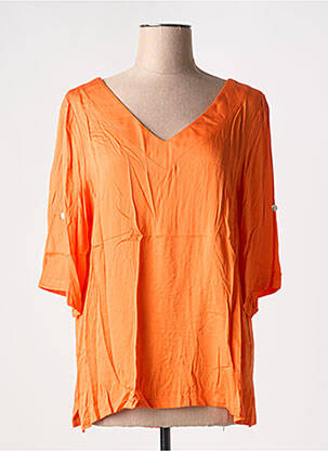 Blouse manches courtes manches courtes orange AN II VITO femme