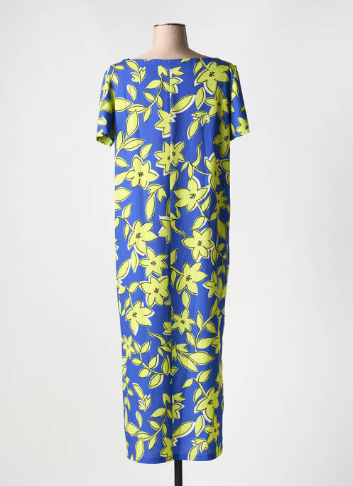 Robe longue manches courtes manches courtes bleu AN II VITO femme