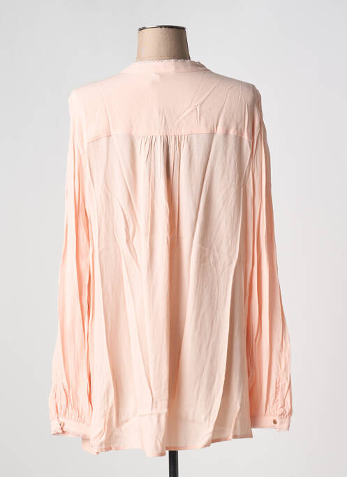 Blouse poignets boutonnés avec fente manches longues rose YESTA femme