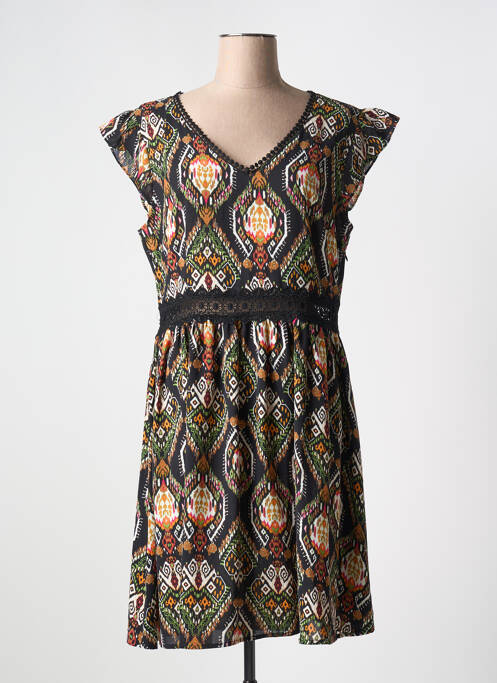 Robe mi-longue noir A BELLE BY J.E CREATION pour femme