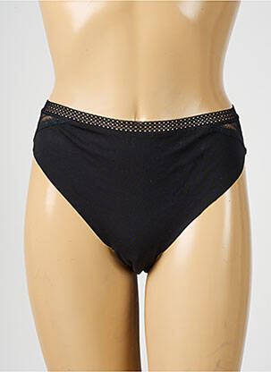 Culotte haute légère et transparente noir LOU femme