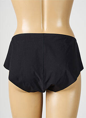 Culotte haute tissage satiné noir GEMMA femme