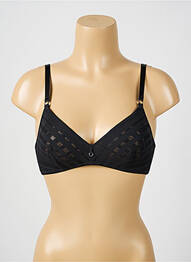 Soutien-gorge sans armature haut triangles noir LOU femme