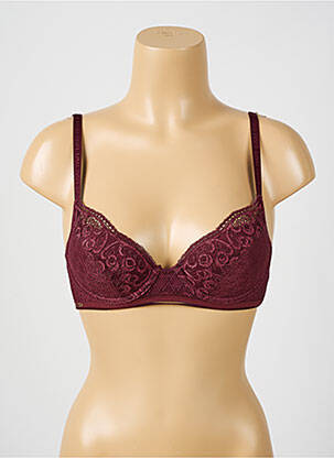 Soutien-gorge tissage dentelle haut soutien-gorge moulé violet LOU femme