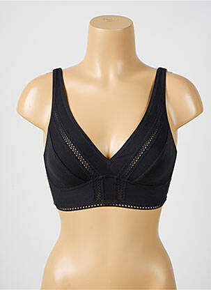 Soutien-gorge sans armature haut triangles noir LOU femme