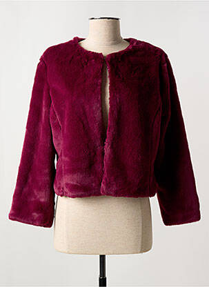 Manteau court manches longues sans capuche violet SURKANA femme