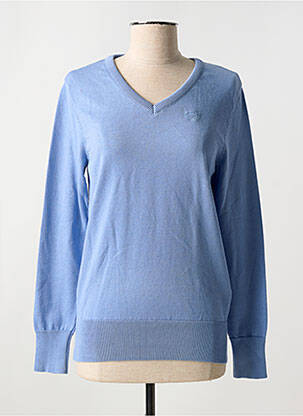 Pull col v manches longues bleu BLACK WELLIS femme