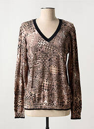 Pull coupe cintrée manches longues noir CONCEPT K femme