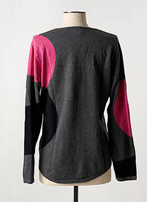 Pull tissage chiné manches longues rose MARBLE femme