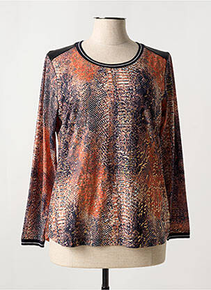 T-shirt manches longues manches longues orange GUY DUBOUIS femme