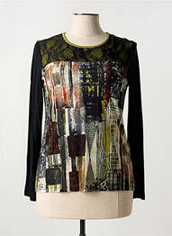 Top tissage jersey manches longues noir TELMAIL femme