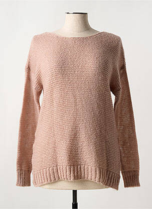 Pull coupe cintrée manches longues rose L'ATELIER D'ANNA femme