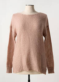 Pull coupe cintrée manches longues rose L'ATELIER D'ANNA femme