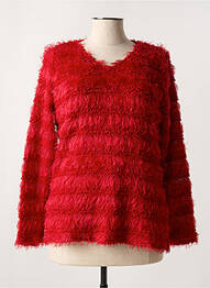Pull coupe cintrée manches longues rouge FRED SABATIER femme
