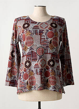 Pull tissage chiné manches longues gris PLURIELLES femme