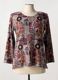 Pull tissage chiné manches longues gris PLURIELLES femme