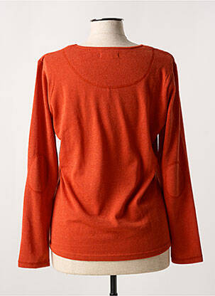 Pull tissage chiné manches longues orange AGATHE & LOUISE femme