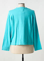 Gilet manches longues bleu MARBLE pour femme seconde vue