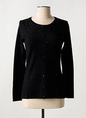 Gilet manches longues noir MARBLE pour femme seconde vue