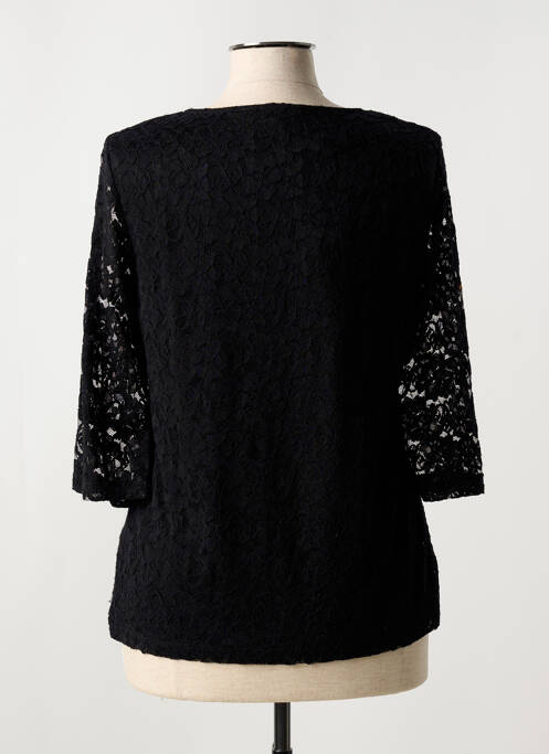 Top stretch manches 3/4 noir MARBLE femme