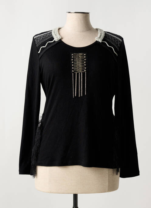 T-shirt stretch manches longues noir MERI & ESCA femme