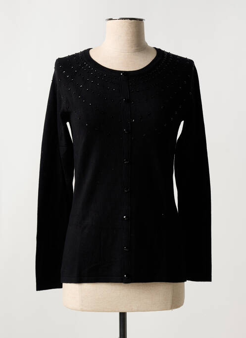 Gilet manches longues noir MARBLE pour femme