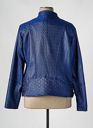 Veste casual col rond bleu FRED SABATIER femme
