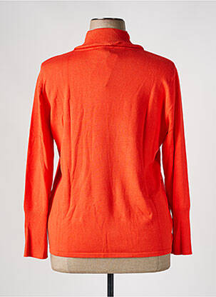 Pull col roulé coupe cintrée manches longues orange MARBLE femme