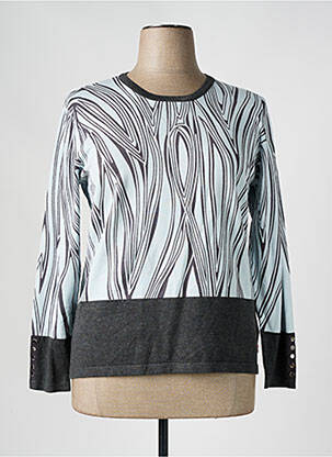 Pull coupe cintrée manches longues gris MARBLE femme