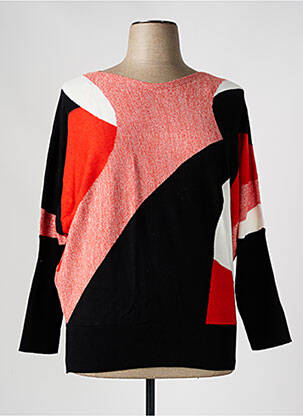 Pull col rond manches longues rouge MARBLE femme