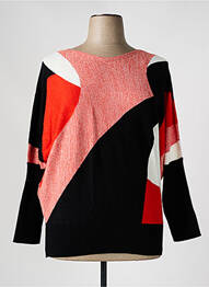 Pull col rond manches longues rouge MARBLE femme