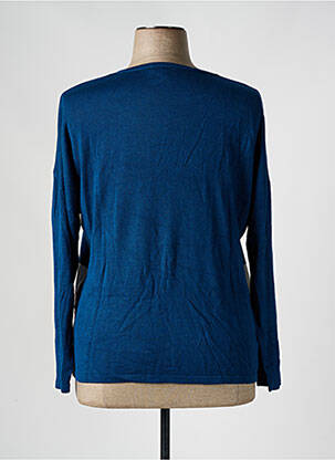 Pull coupe cintrée manches longues bleu MARBLE femme