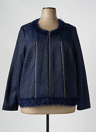 Veste casual col rond bleu MERI & ESCA femme