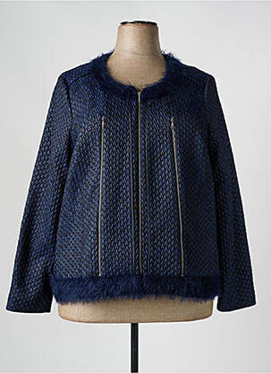 Veste casual col rond bleu MERI & ESCA femme