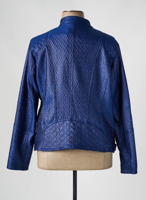 Veste casual col rond bleu FRED SABATIER femme