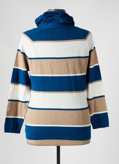 Pull col roulé bleu MARBLE pour femme