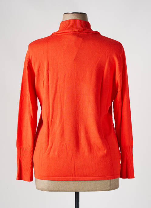 Pull col roulé orange MARBLE pour femme