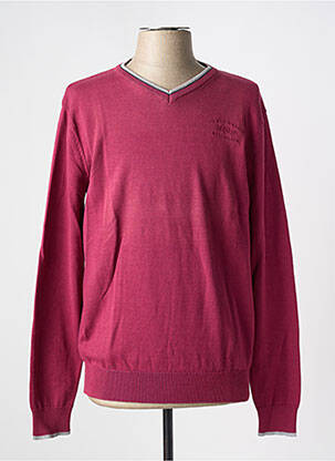 Pull manches longues manches longues violet BLACK WELLIS homme
