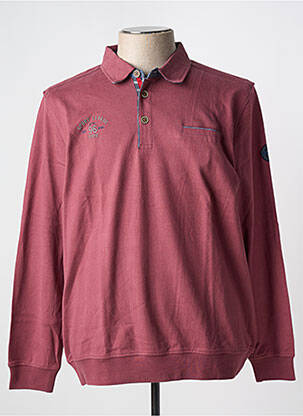 Polo manches longues manches longues rouge PETER COFOX homme