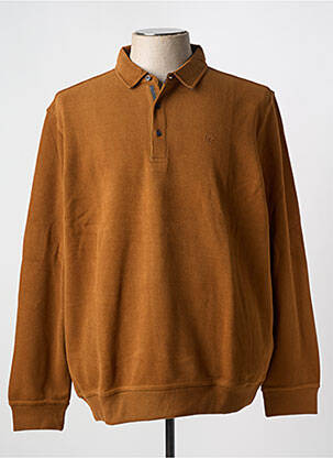 Pull manches longues manches longues marron COFOX homme