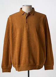 Pull manches longues manches longues marron COFOX homme
