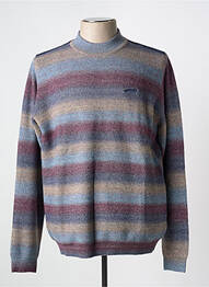 Pull col rond manches longues bleu DELAHAYE homme