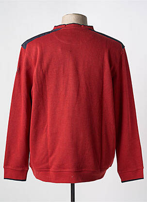 Pull col rond manches longues rouge COFOX homme