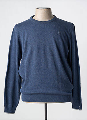 Pull col rond manches longues bleu BLACK WELLIS homme